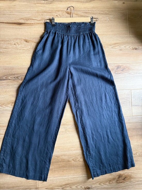 Esmaee Pants - Esmaee’ Linen Wide Leg Pant in Blue